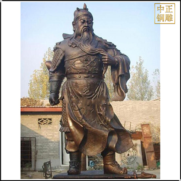捋胡子銅關公像雕塑